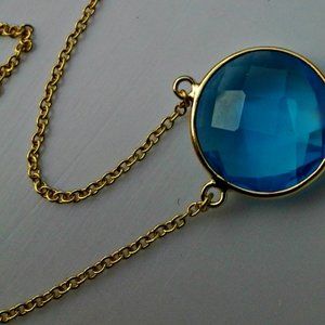 TOPAZ AND VERMEIL (GOLD OVER STERLING SILVER )